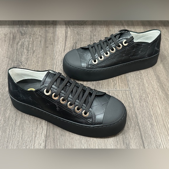 Black Quilted Platform Sneakers - Picture 13 of 16